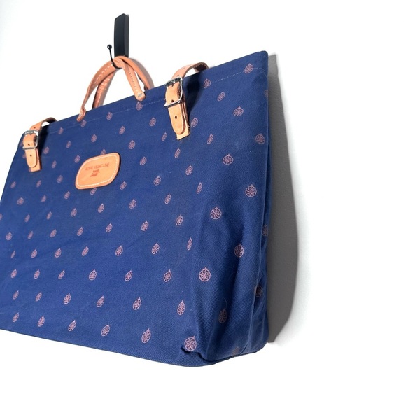 Royal Viking Line Cruise Line Large Canvas Leather Tote Travel Bag - Picture 5 of 16